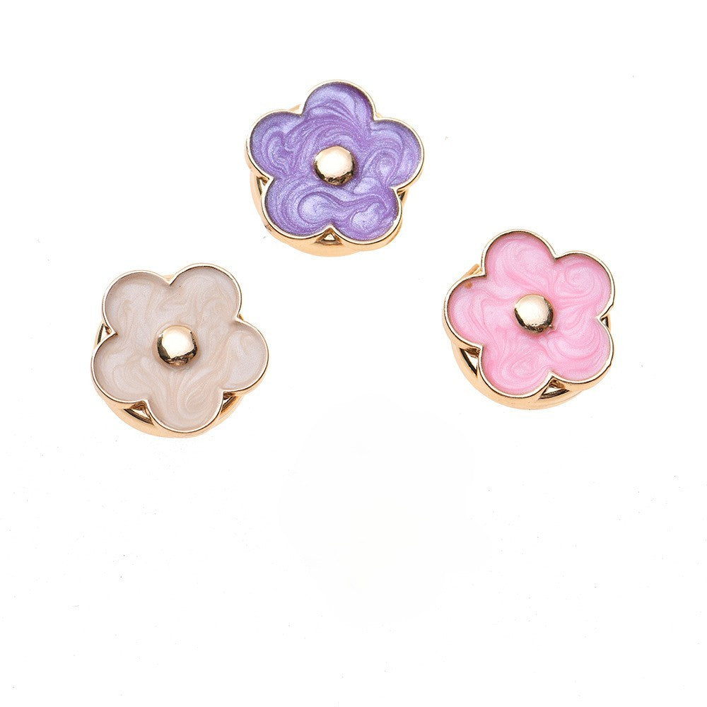 Pink Flower Click Button Set