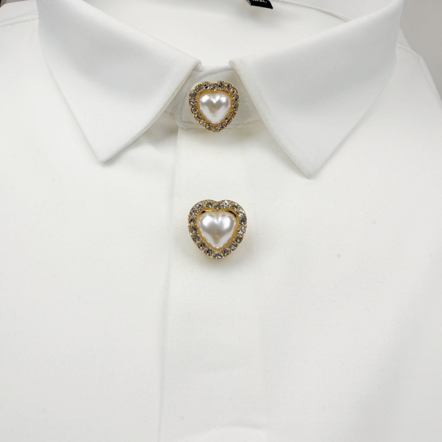 Pearl Heart Click Button Set