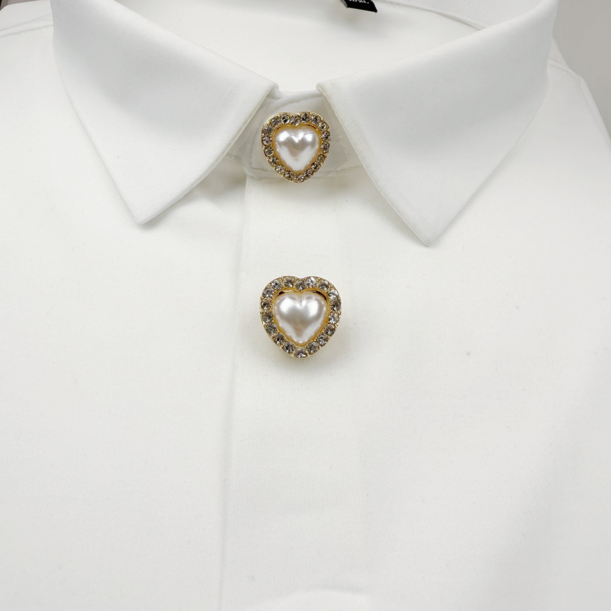 Pearl Heart Click Button Set