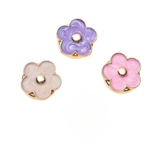 Beige Flower Click Button Set